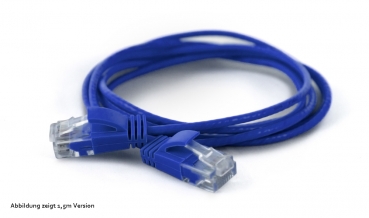 wantecWire extra dünnes UTP Patchkabel CAT6a, d=2,8mm, blau, Länge: 5,00 m