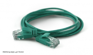 wantecWire extreme slim, round UTP Patchcord, 2.8mm, CAT6a, highly flexible, Color: green, Length: 1,00m