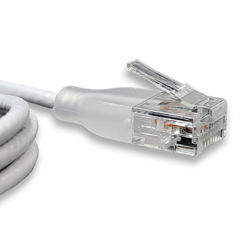 Preview: wantecWire eGlow, extra slim UTP Patch Cord CAT6a with Translucent Boot, OD=2,8mm, white, Length: 8,00 m