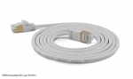 wantecWire slim, round SSTP Patchcord, d=4mm, CAT7 Cable, CAT6a Connector, Color: gray, Length: 1,00m